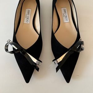Jimmy Choo Scarlette Black Flat Size 38.5 NWT